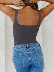 Solid Color Wide Strap Cami OutfitFlow