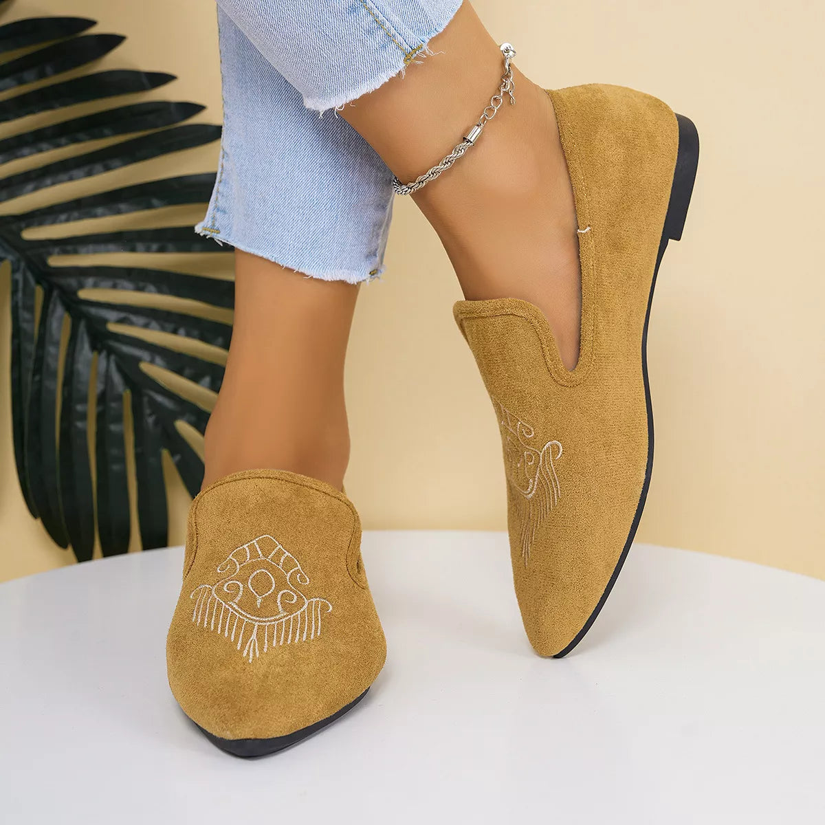 Point Toe Slip-Ons Style A OutfitFlow