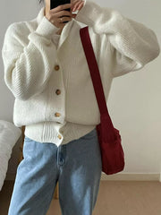 Button-Down Dropped Shoulder Cardigan OutfitFlow