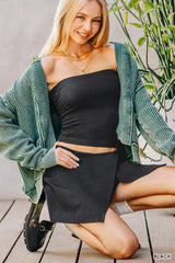 Zenana Wrap Front Skort OutfitFlow