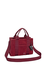 David Jones Corduroy Handbag Bag with Charm Details Trendsi