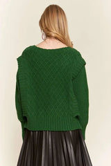 ADORA Ruffle Detail Adorable Sweater OutfitFlow