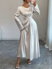 Leopard Long Sleeve Tie Back Maxi Dress OutfitFlow