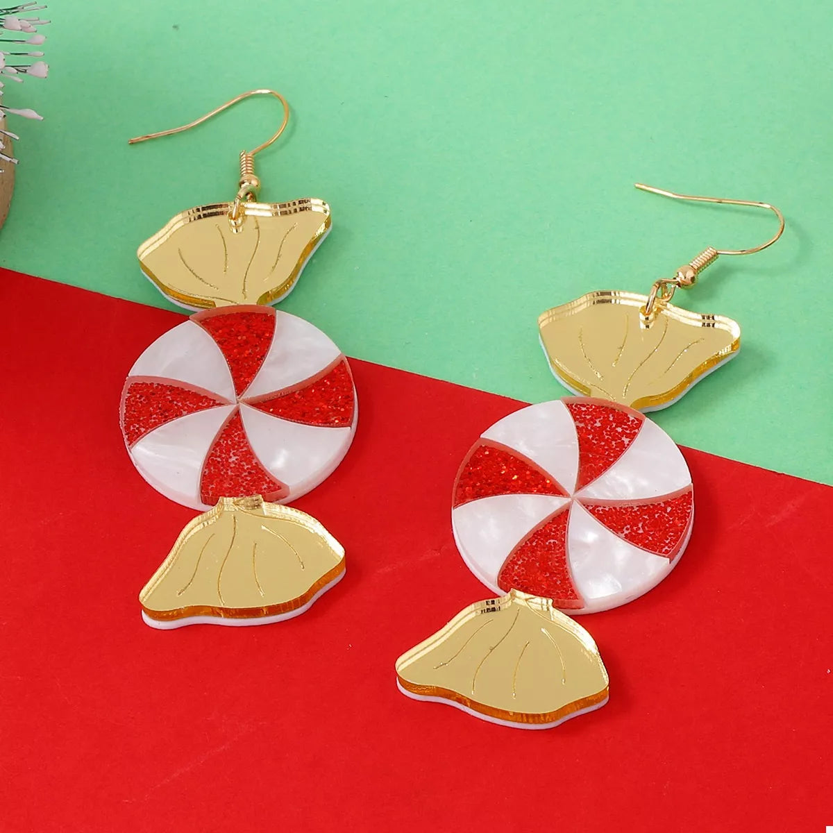 Christmas Candy Drop Earrings OutfitFlow