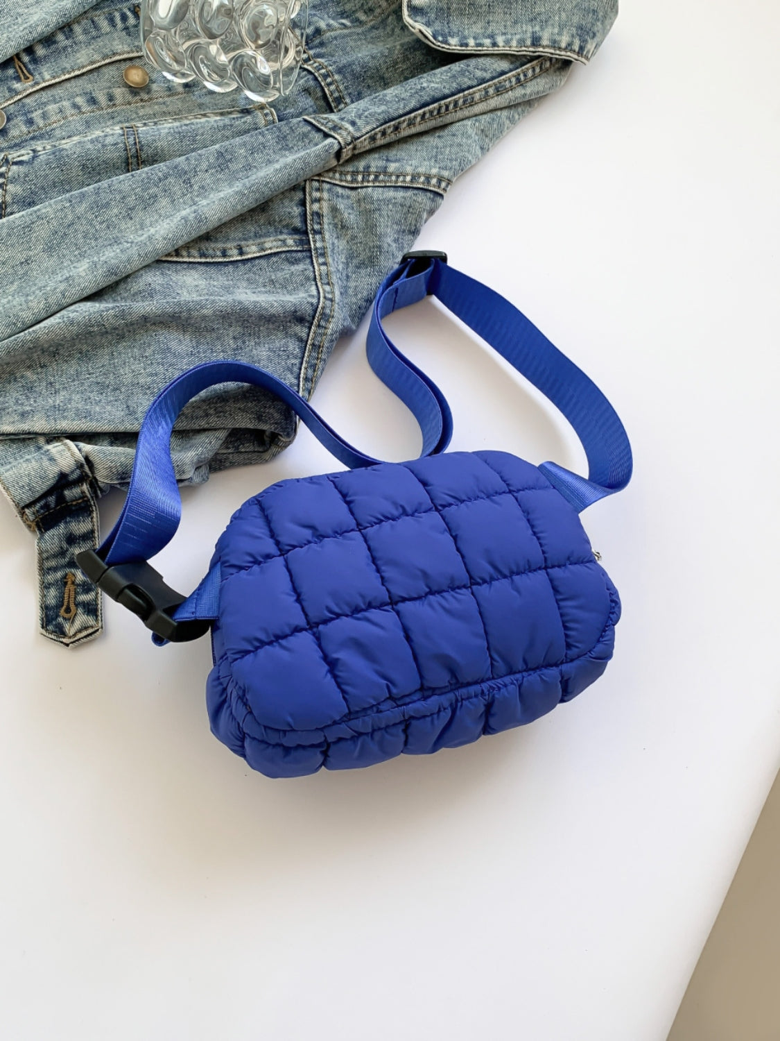 Outfit Flow - Bubble Texture Adjustable Strap Crossbody Bag