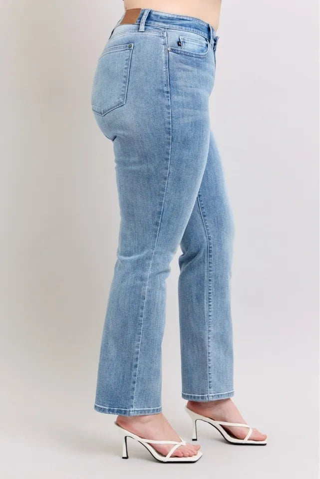 Judy Blue Plus Size High Waist Dad Jeans OutfitFlow