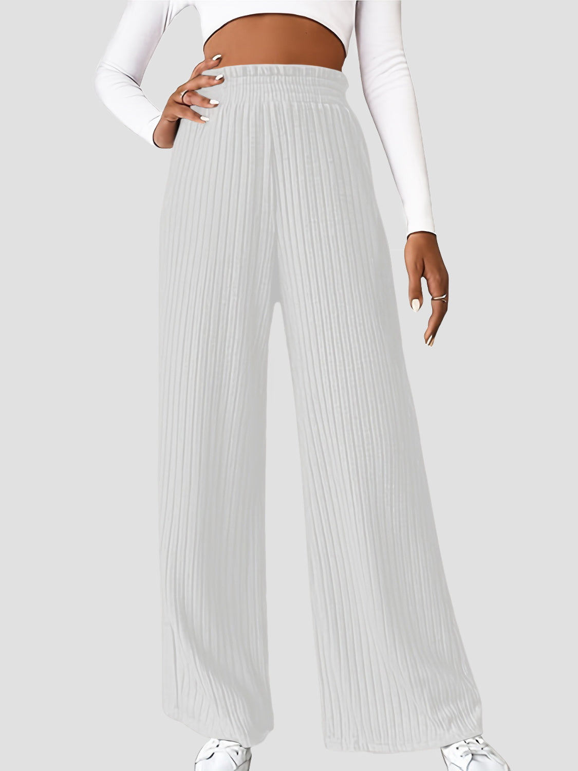 Outfit Flow - Ribbed High Waist Pants