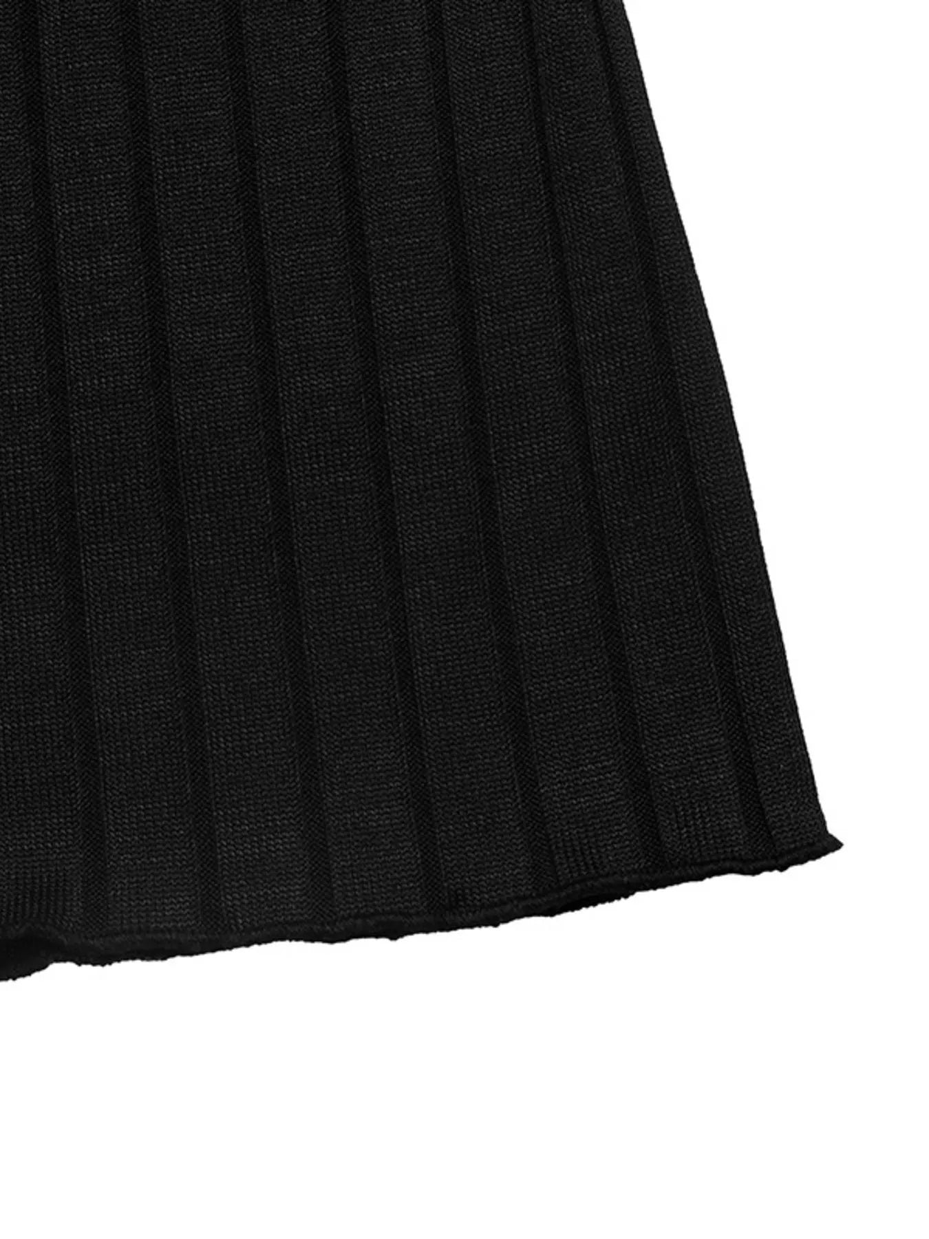 Ribbed Knit Cardigan & Wide Leg Pants Set OutfitFlow