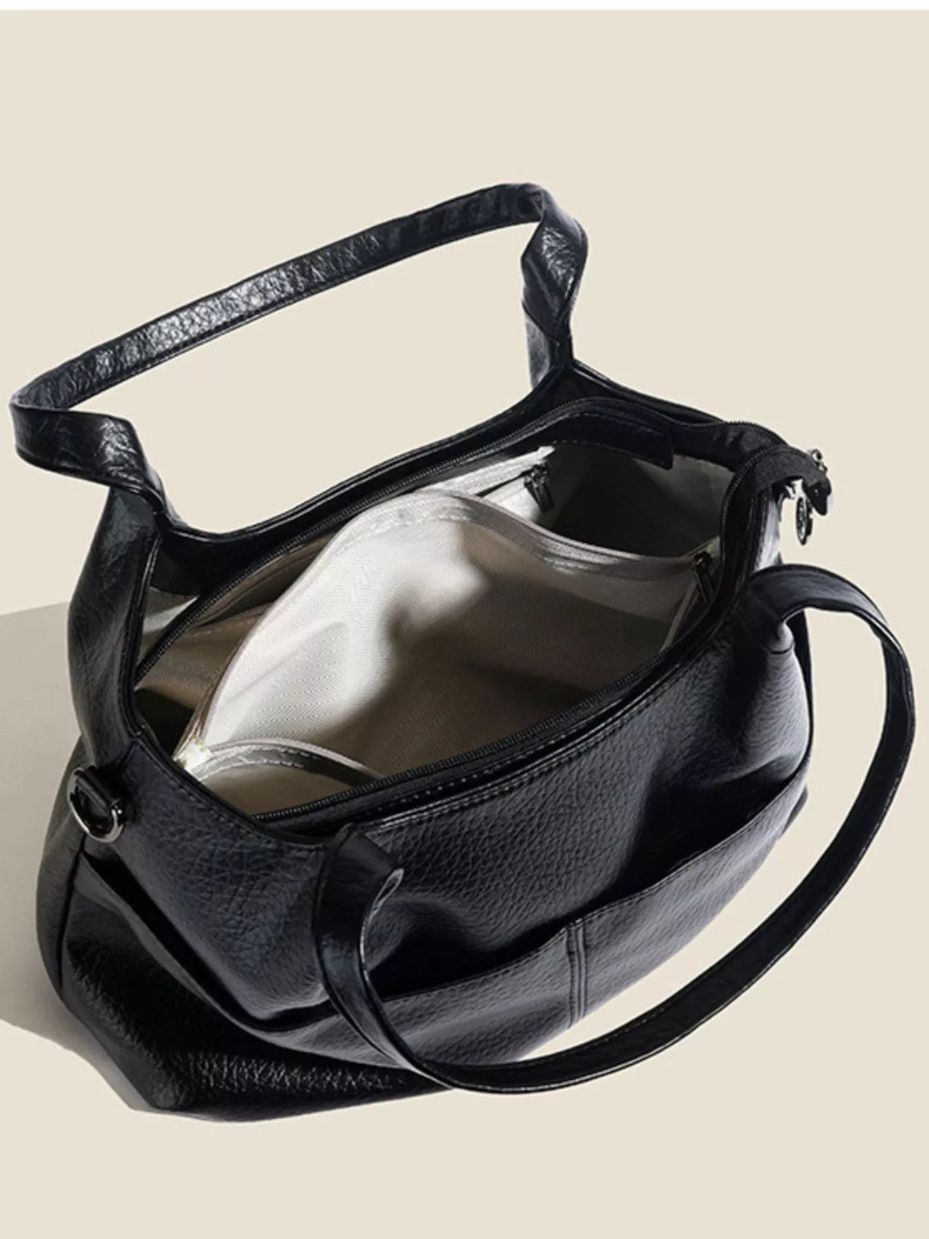 PU Leather Adjustable Strap Handbag OutfitFlow