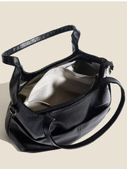 PU Leather Adjustable Strap Handbag OutfitFlow