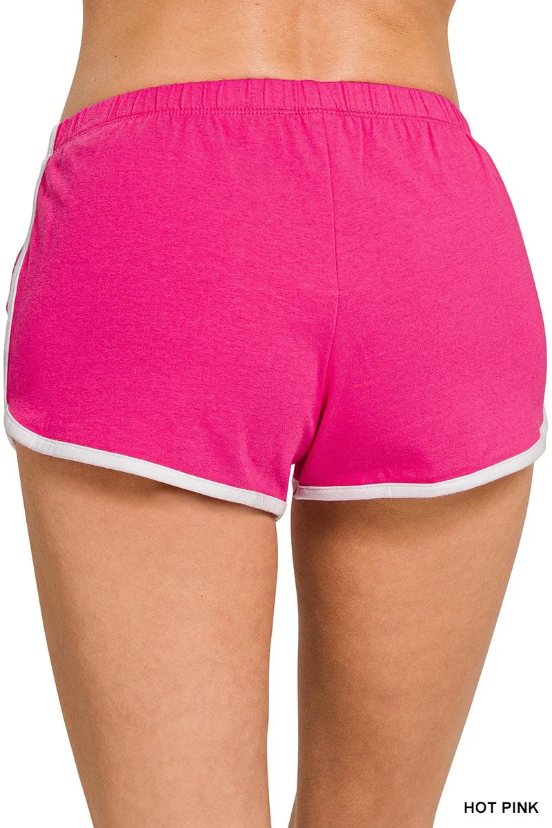 Zenana Elastic Waistband Dolphin Shorts OutfitFlow