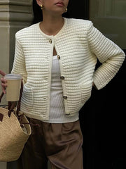 Button-Down Long Sleeve Cardigan OutfitFlow