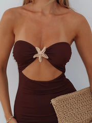 Cutout Sweetheart Neck Tube Maxi Dress OutfitFlow