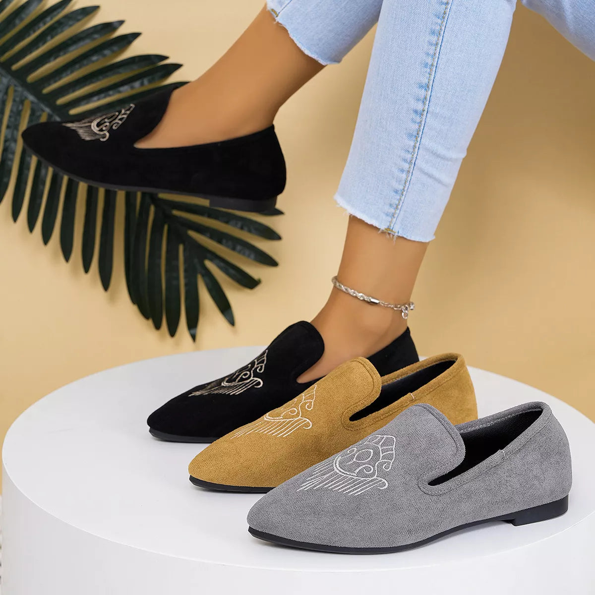 Point Toe Slip-Ons OutfitFlow