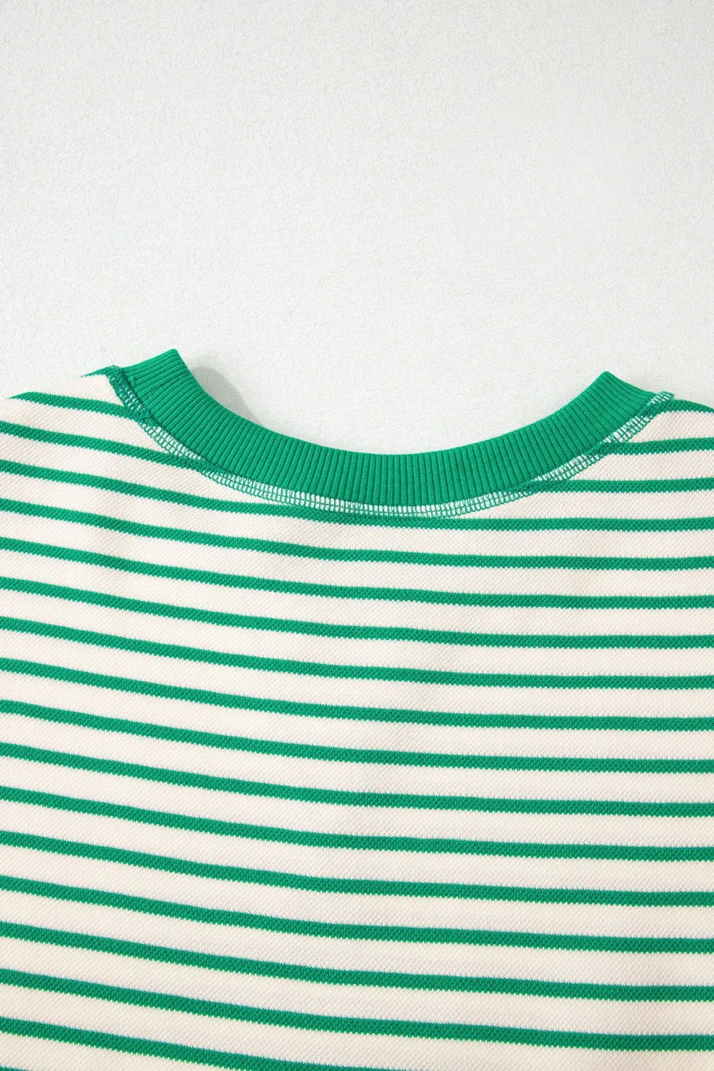 Striped Flounce Sleeve Casual Blouse OutfitFlow