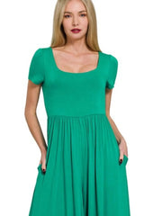 Zenana Double Layered Short Sleeve Jumpsuits OutfitFlow