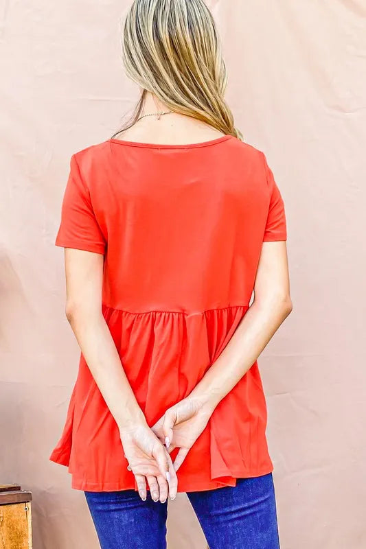 And The Why Lace Detail Short Sleeve Casual Top OutfitFlow