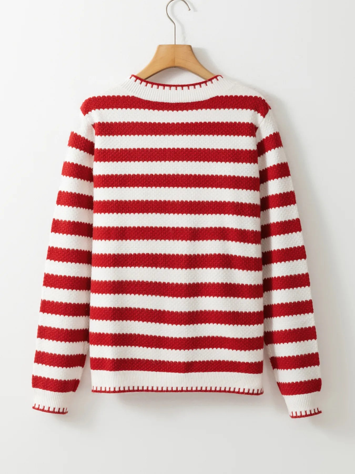Button Down Striped Long Sleeve Cardigan OutfitFlow