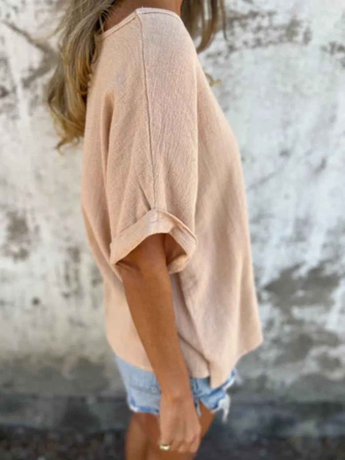 Full Size Round Neck Short Sleeve T-Shirt Plus Size OutfitFlow