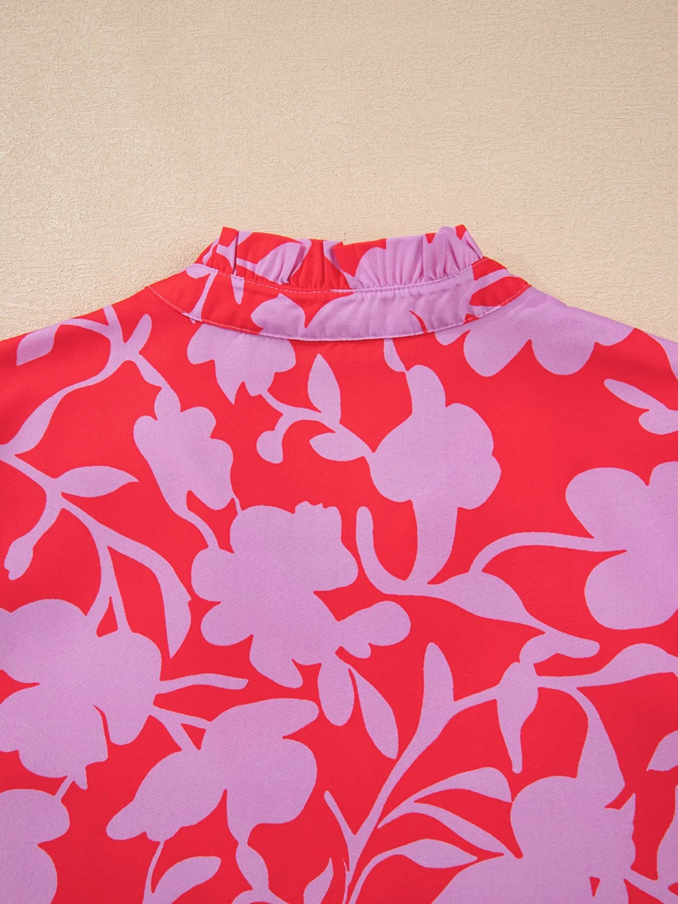 Floral Print Ruffle Hem Shirt Dress OutfitFlow