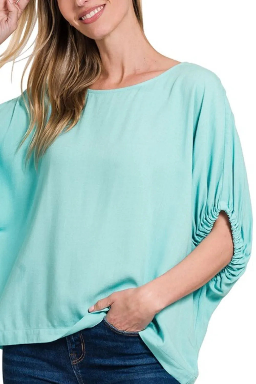 Zenana Woven Oversized Boxy Top OutfitFlow