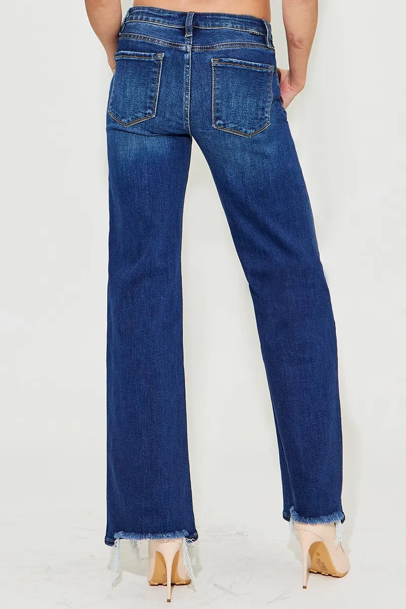 RISEN Full Size Low Rise Wide Leg Jeans Plus Size OutfitFlow