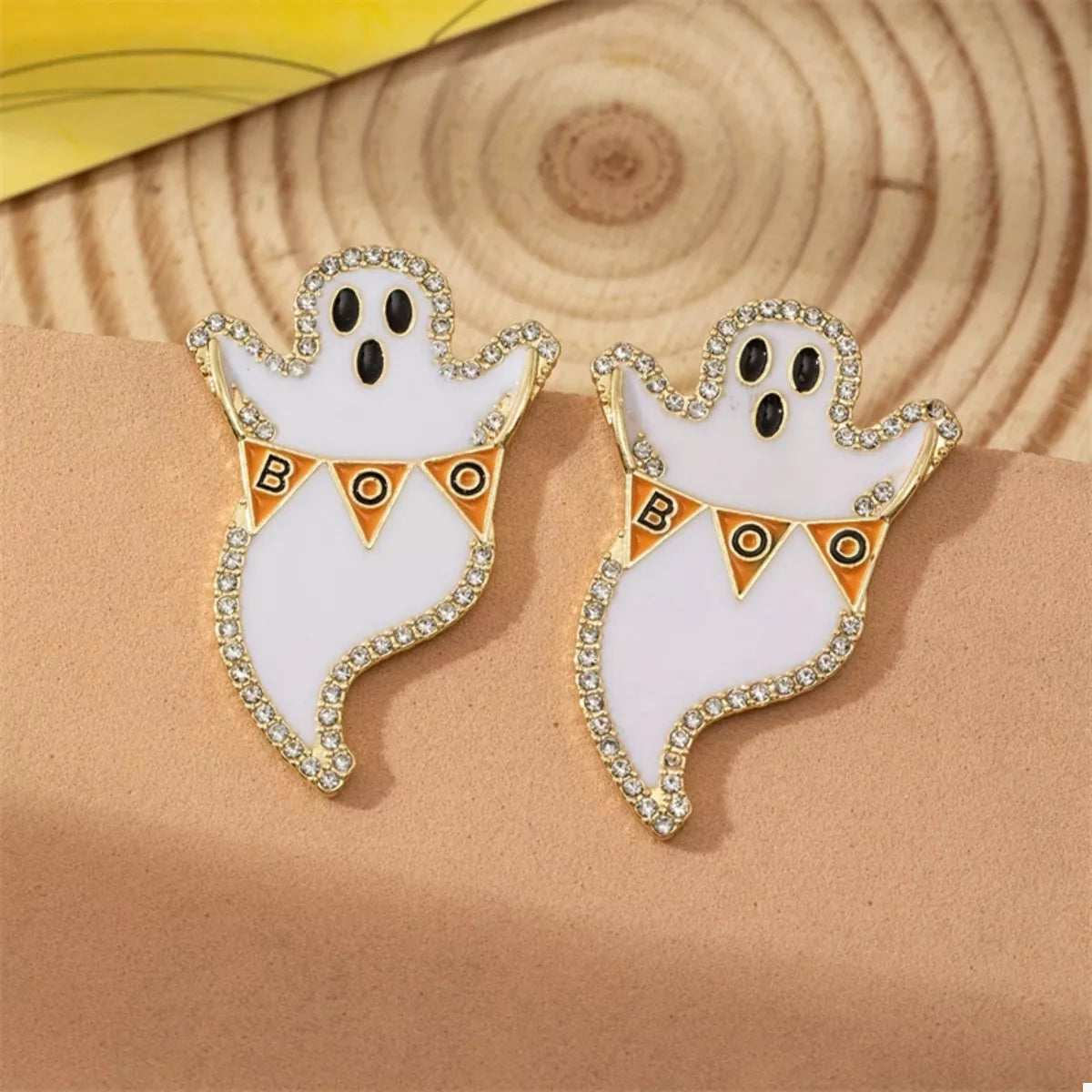 Halloween Ghost and Pumpkin Dangle Earrings Alloy Ghost One Size OutfitFlow