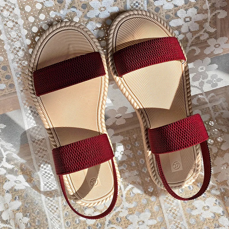 Open Toe Flats Sandals OutfitFlow