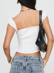 Smocked Square Neck Top OutfitFlow