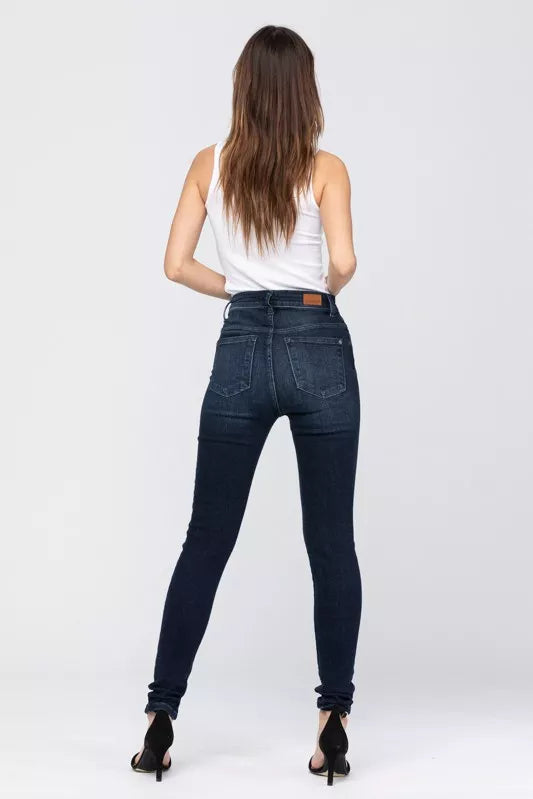 Judy Blue High Waist Washed Skinny Jeans OutfitFlow