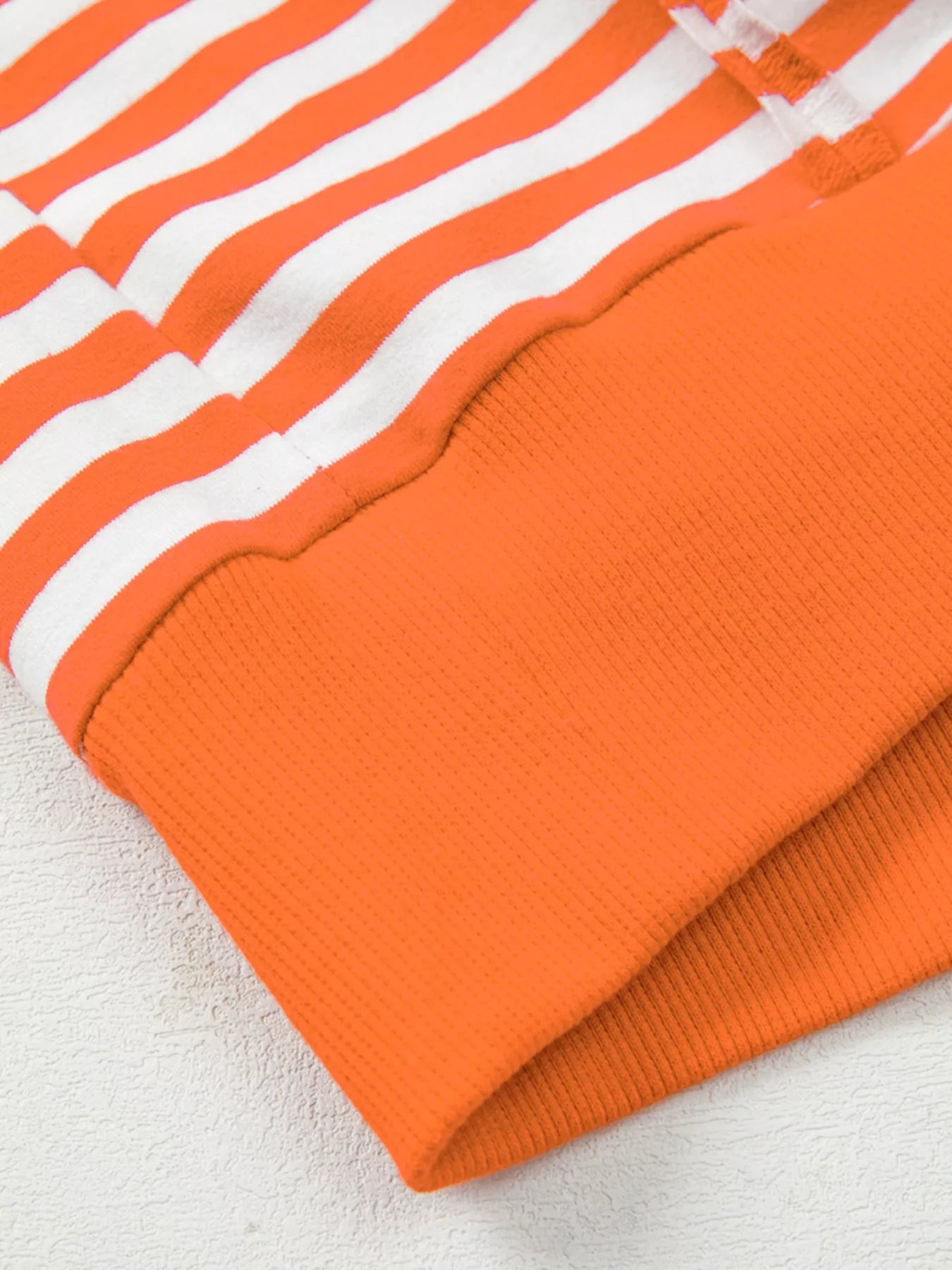 Striped Long Sleeve Casual Sweatshirt OutfitFlow