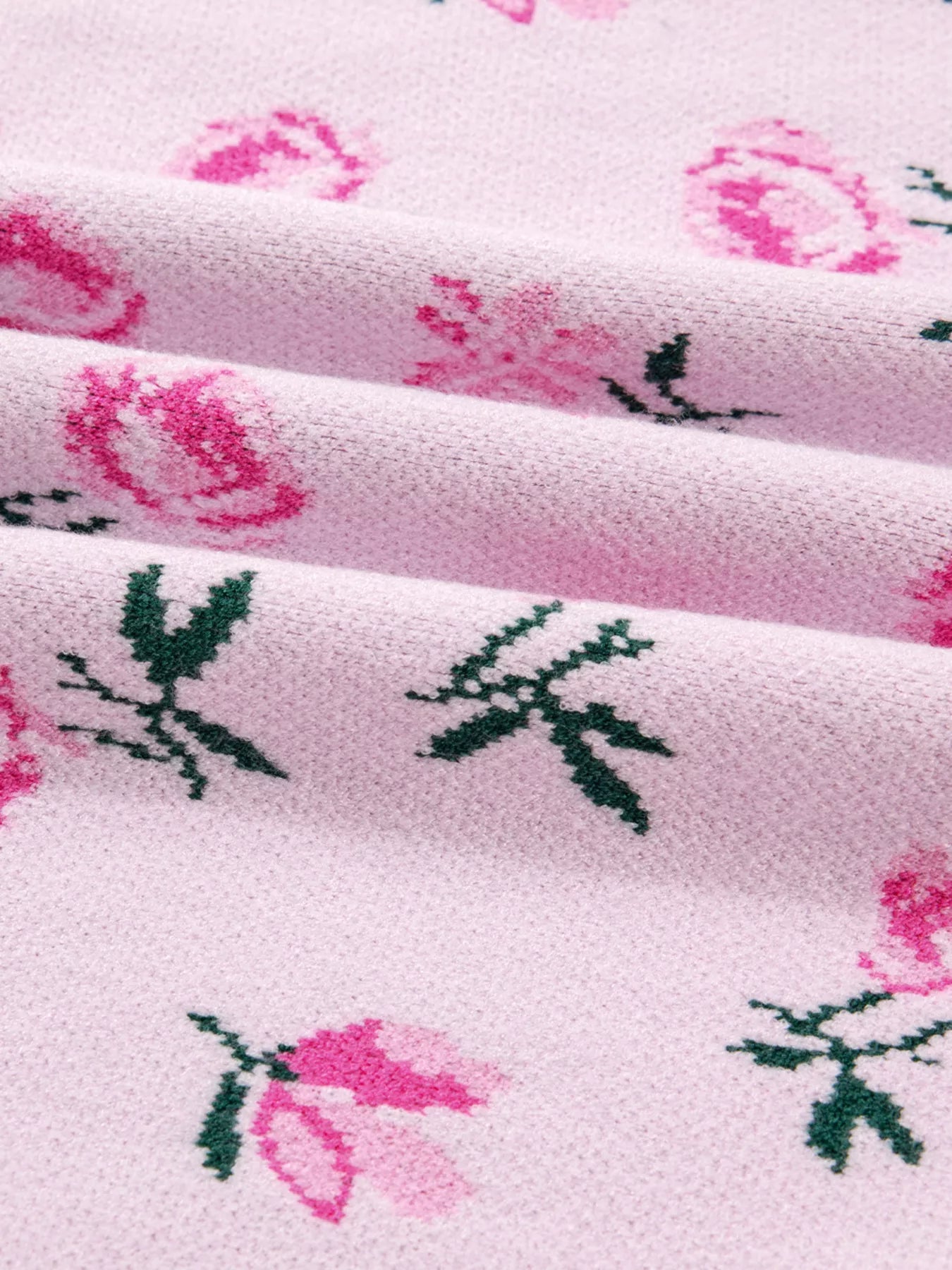 Floral Drop Shoulder Cropped Sweater OutfitFlow