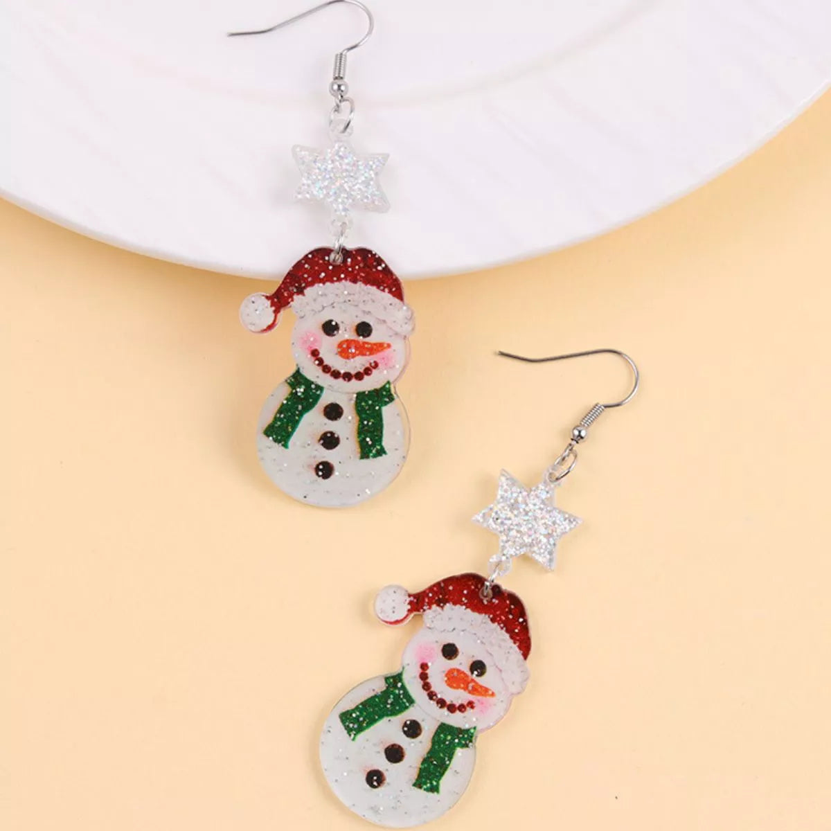 Christmas Theme Drop Earrings Style B One Size OutfitFlow