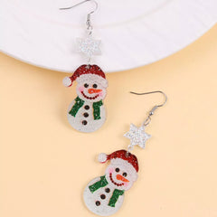 Christmas Theme Drop Earrings Style B One Size OutfitFlow