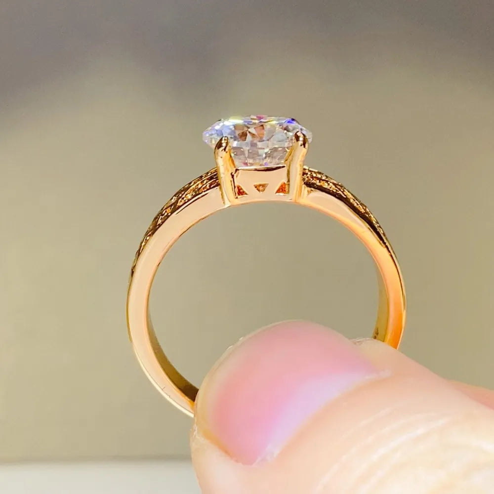 1.5 Carat 925 Sterling Silver Moissanite Ring OutfitFlow