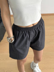 Elastic Waist Casual Shorts OutfitFlow