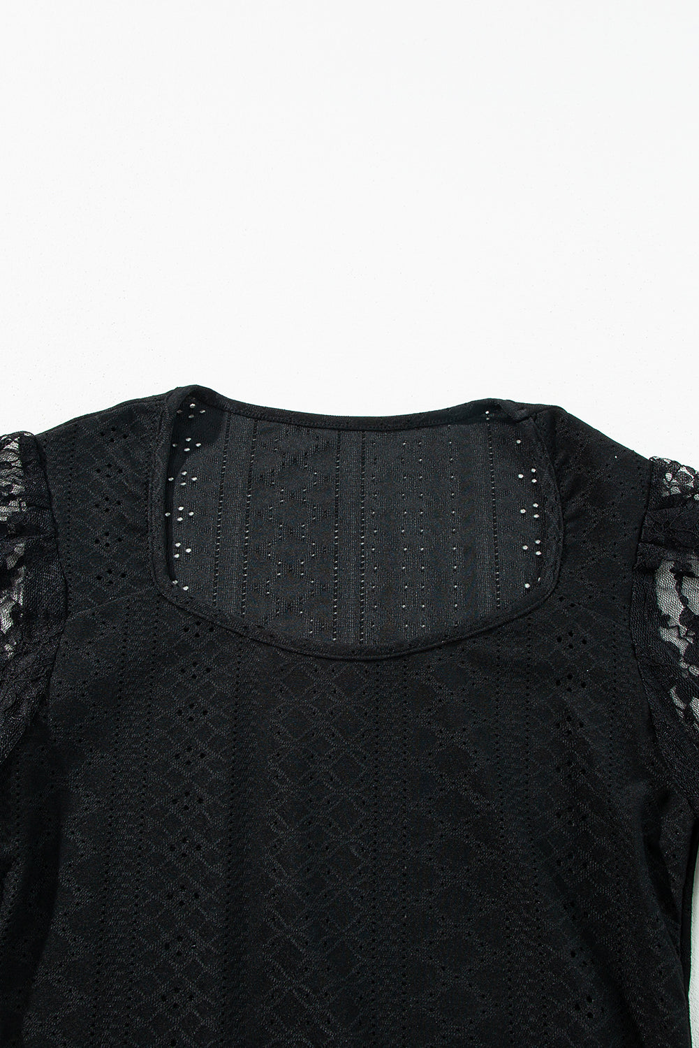 Outfit Flow - Eyelet Lace Long Sleeve Bodysuit