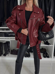 Full Size Zip Up Long Sleeve Jacket Plus Size Trendsi