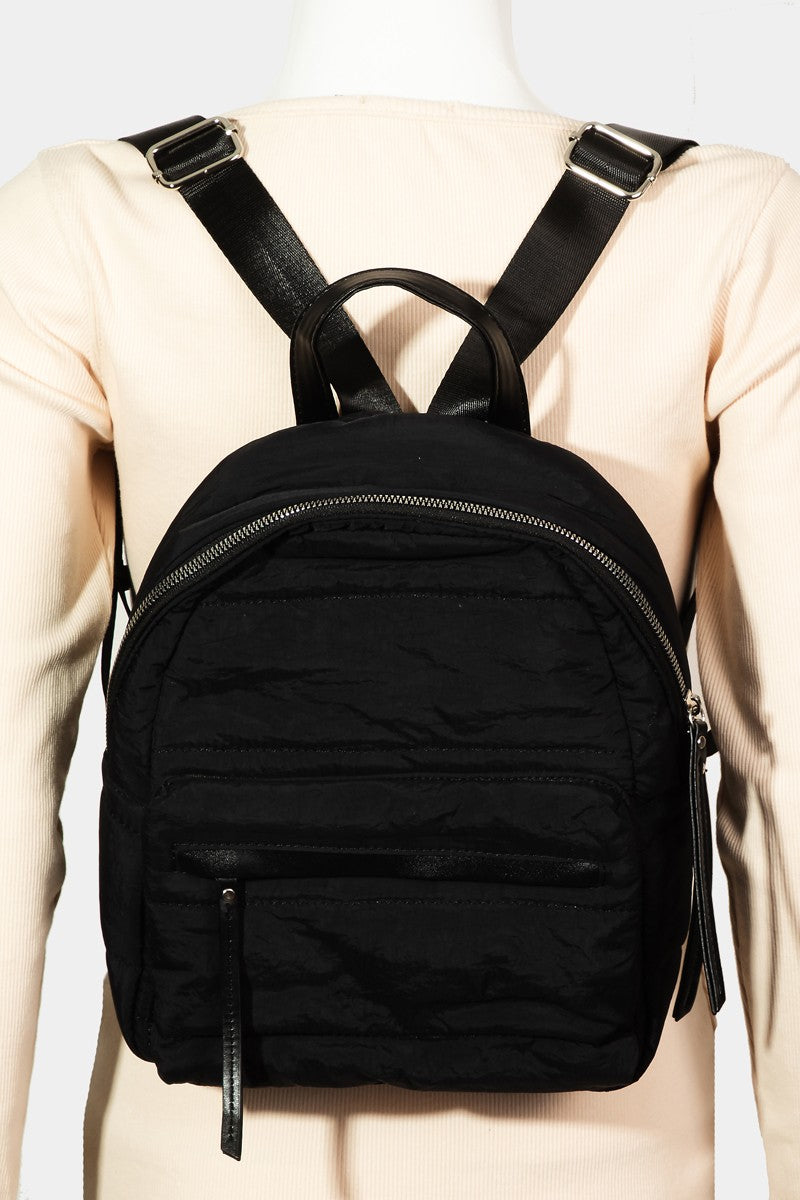 Outfit Flow - Fame Adjustable Strap Nylon Backpack Bag