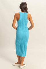 HYFVE Round Neck Bodycon Ribbed Knit Dress OutfitFlow