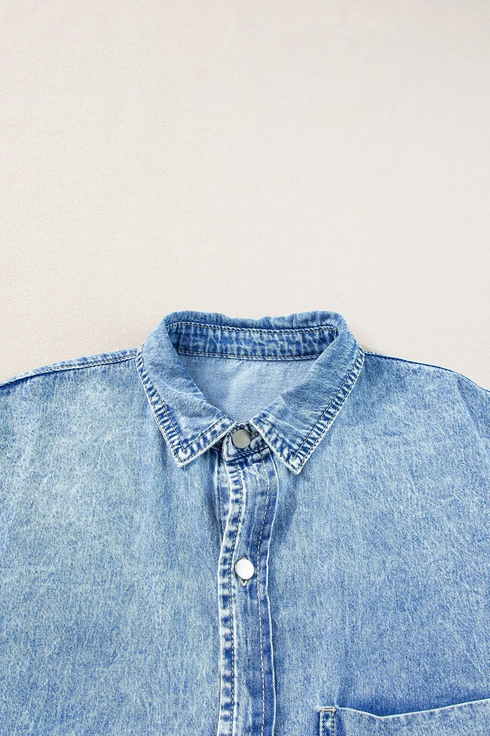 Oversized Button Down Denim Shirt Dress OutfitFlow