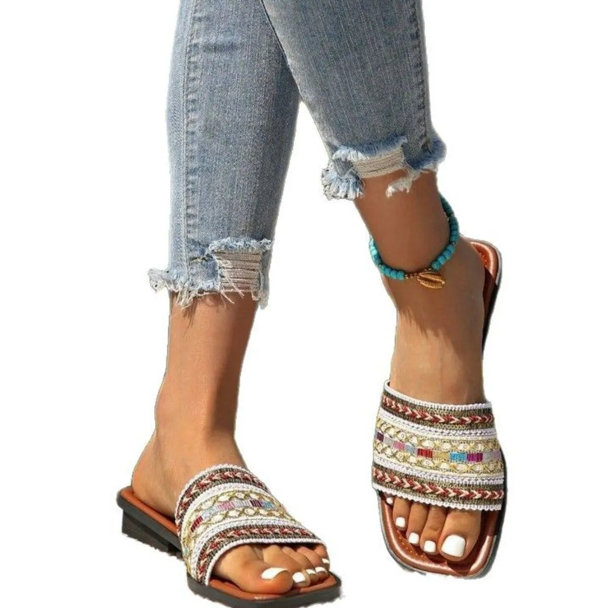Open Toe Flats Sandals OutfitFlow