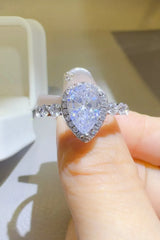 2 Carat Moissanite 925 Sterling Silver Ring OutfitFlow