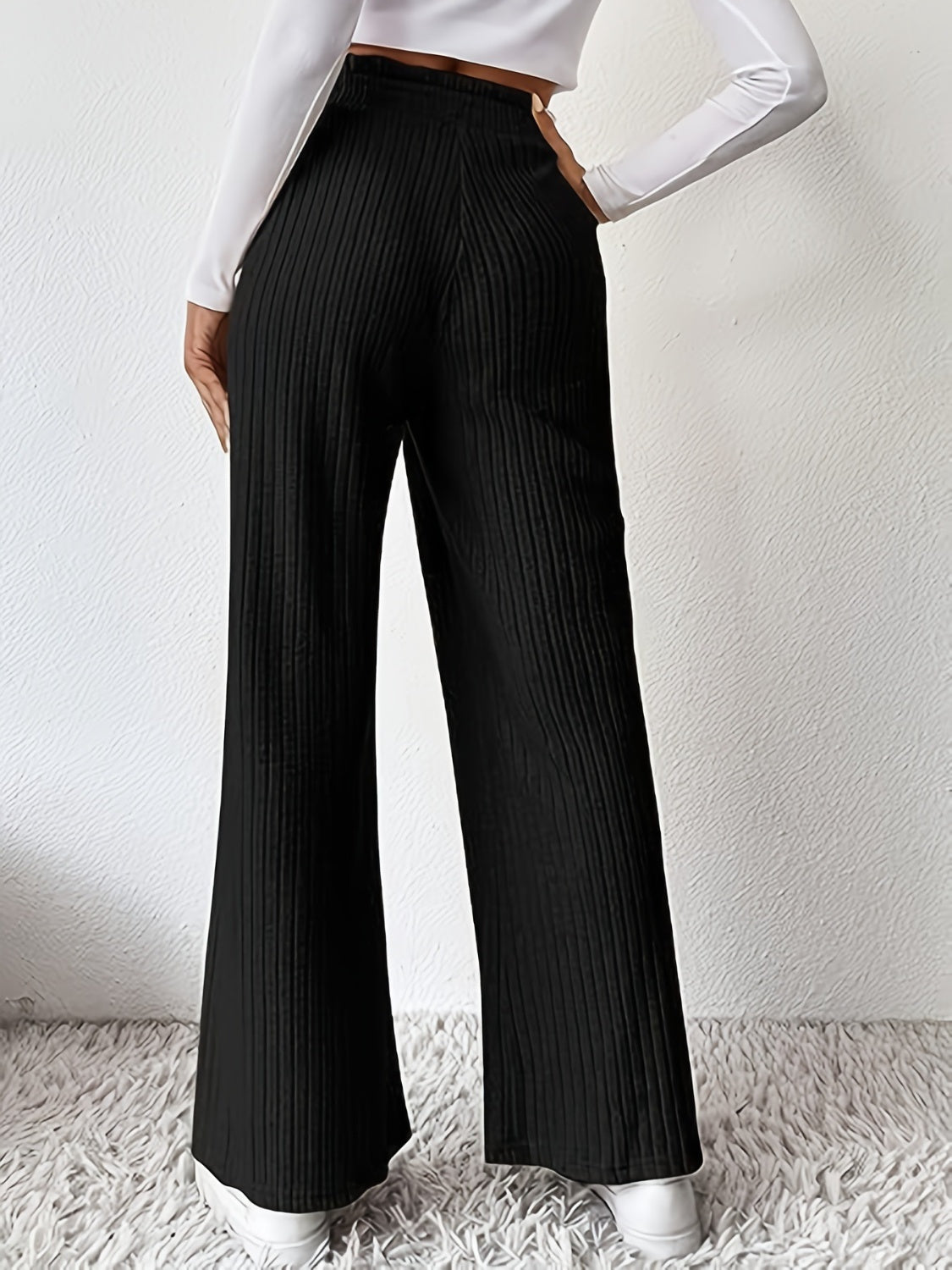 Outfit Flow - Ribbed High Waist Pants