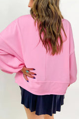 Outfit Flow - Half Button Long Sleeve Sweatshirt