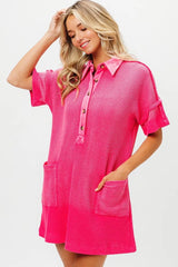 BiBi Dip Dye Mineral Washed Knit Dress OutfitFlow