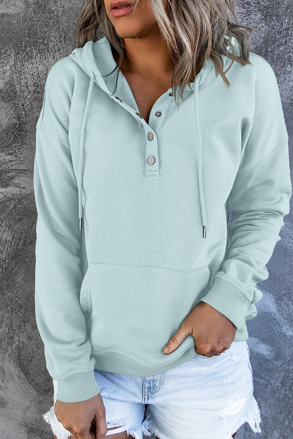 Outfit Flow - Dropped Shoulder Long Sleeve Hoodie with Pocket