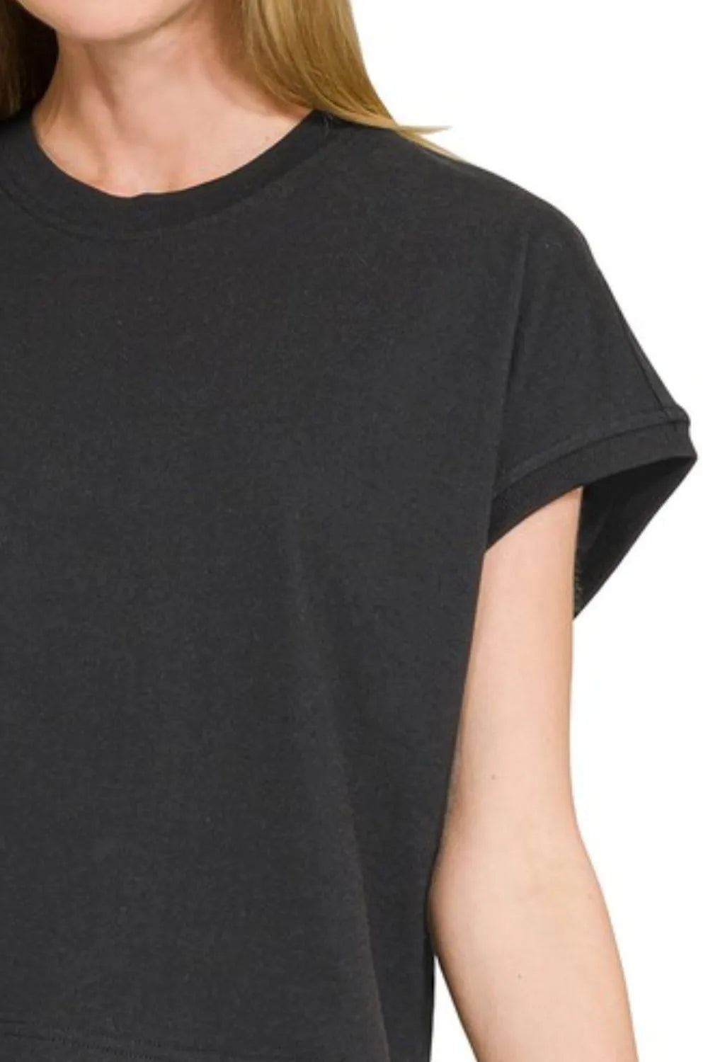 Zenana Premium Cotton Relaxed Crop Tee OutfitFlow