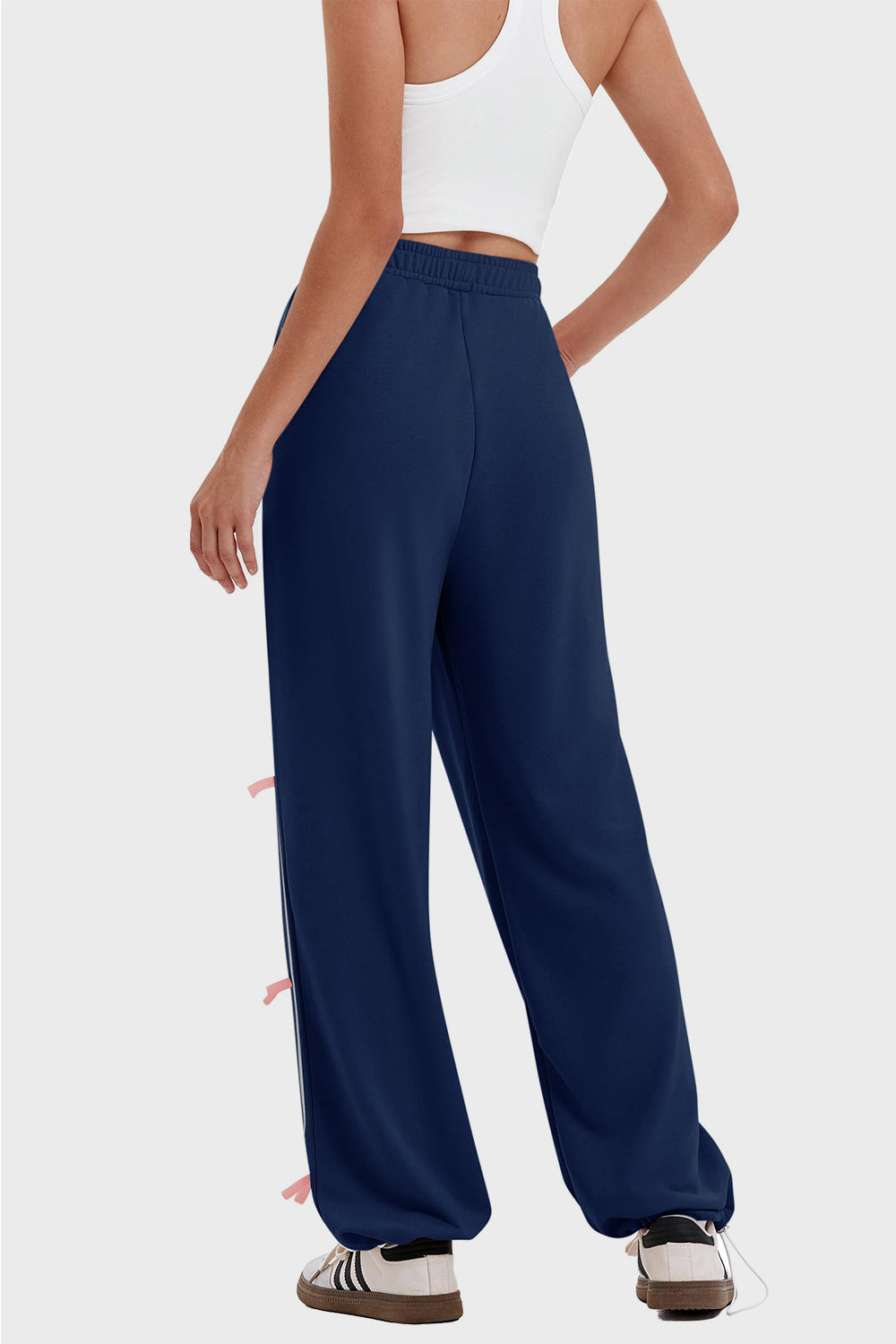 Outfit Flow - Elastic Waist Wide Leg Pants with Pockets