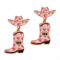 Cowgirl Hat and Boot Dangle Earrings OutfitFlow